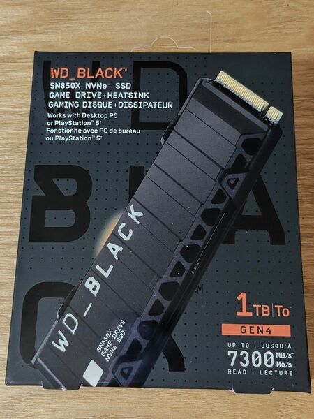 WD BLACK SN850X NVMe SSD Gen4 PCIe M.2 2280 HEATSINK 1TB