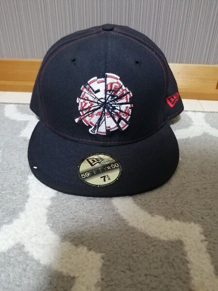 New Era 59FIFTY ヤンキース 黒赤7 3/4 61.5㌢