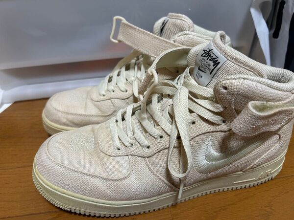 Stussy Nike Air Force 1 Mid Fossil Stone 最終値下げ