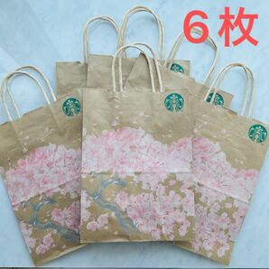 【超美品】スターバックス スタバ 紙袋 ショッパー ショップ袋 6枚 匿名配送