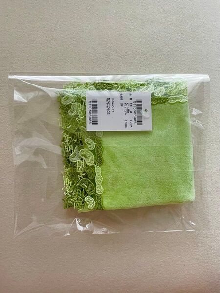 近沢レース ハンカチ1枚 そら豆新品、未使用シーズンタオルハンカチ/そら豆