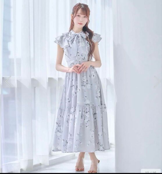 Ros Muse rose print flare dress ロゼミューズ