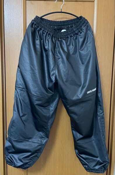 COOTIE Damp Coated Satin Wide Track Pants