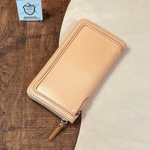 新作品 サドルレザー ラウンドファスナー メンズ財布 長財布 本革 ハンドメイド YKK 送料無料 牛革 新品 未使用 革財布