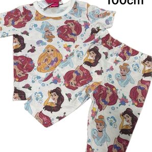 新品 ディズニー プリンセス 半袖パジャマ 上下セット 100cm