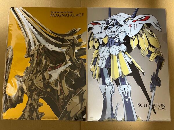 新品★大阪会場 DESIGNS 永野護デザイン展 ファイブスター物語 メタリッククリアファイル 2種セット★検)FSS エルガイム