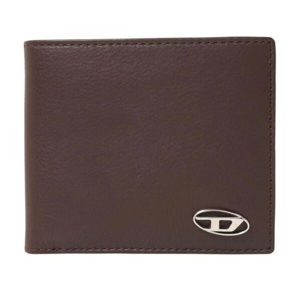 !最安値!ディーゼル 折り財布 Dロゴ コンパクト レザー ブラウン 二つ折り財布