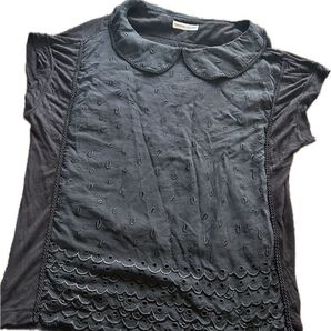ツモリチサト TSUMORI CHISATO コーヒードットカットソー ブラウス Tシャツ シルク