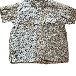 ビームスボーイ BEAMS BOY 花柄 半袖シャツ ブラウス ポロシャツ 総柄 トップス
