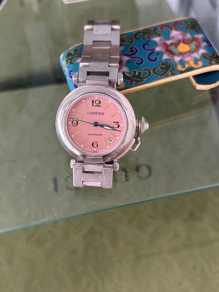 Cartier 自動巻き 腕時計 ピンク