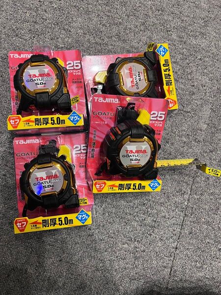 タジマ(Tajima) コンベックス 剛厚テープ5m×25mm 四つセットです。 スケール メジャー
