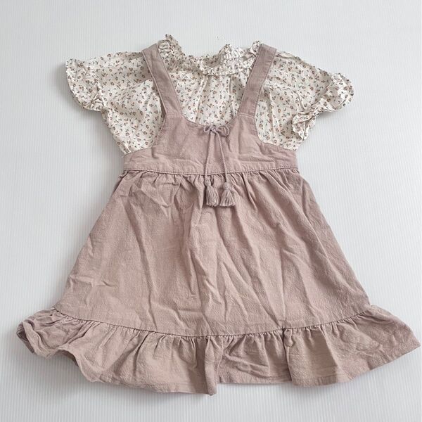 tete a tete 花柄ブラウス season reason サス付きワンピース 2着セット バースデイ しまむら