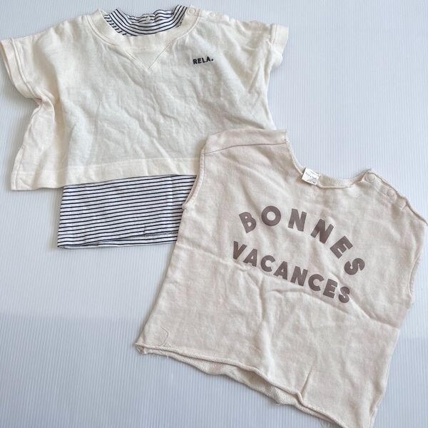 【新品未使用あり】RELA. レイヤードTシャツ tete a tete タンクトップ 2着セット バースデイ しまむら