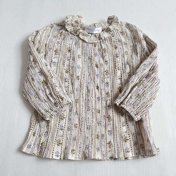 【新品未使用】アンファン アンティーク柄ブラウス XS 韓国子供服 バースデイ しまむら