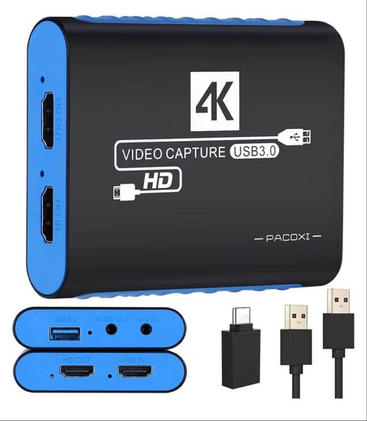 キャプチャーボード switch対応 4K パススルー 1080P 60FPS