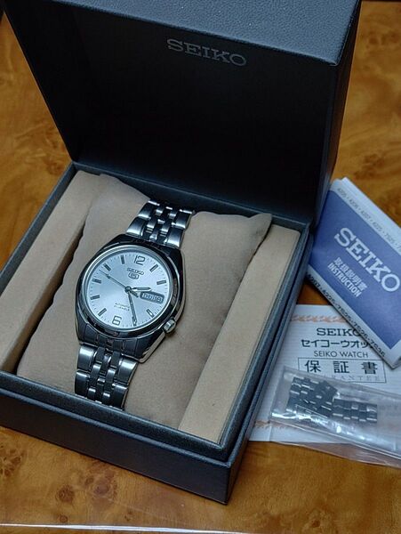 SEIKO セイコー 5 AUTOMATIC 自動巻 メンズ腕時計 7S26-01V0 21JEWELS バックスケルトン