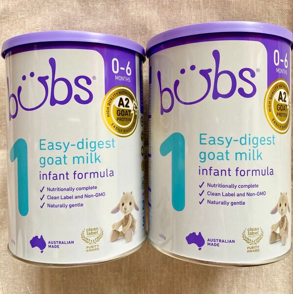Bubs ヤギミルク ゴートミルク ステップ1 大缶400g×2 goat milk 粉ミルク バブス バブズ