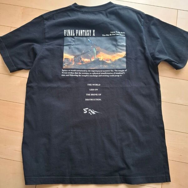 古着ユニクロUNIQLOファイナルファンタジーコラボ Tシャツ 黒Lサイズ FINAL FANTASY
