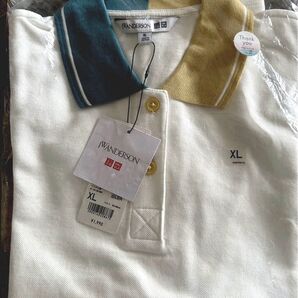 ユニクロ JW ANDERSON ポロシャツ ホワイト XL 新品未使用 タグ付き