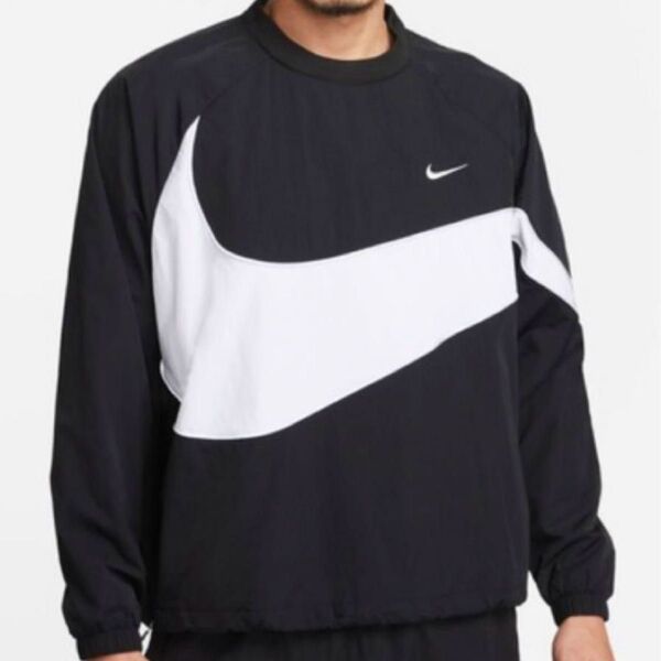 新品未使用 2XL ナイキ スウッシュ ウーブン ジャケット ブラック NIKE ナイロン