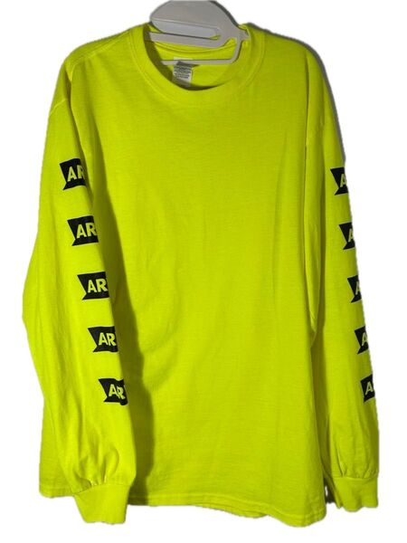 GILDAN ARVA 長袖Tシャツ 蛍光イエローロンT カットソー