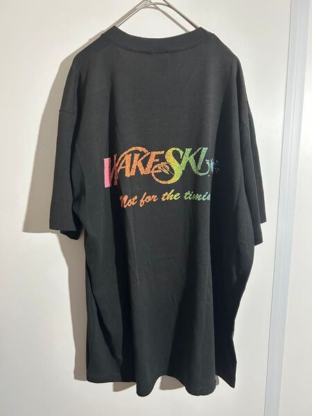 made in USA Tシャツ ブラック 古着 ロゴあり90s Vintagetシャツ 半袖 カットソー