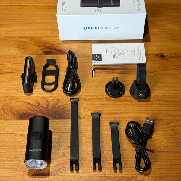 OLIGHT RN400 + SEEMEE30 自転車フロントライト&パックライトセット USB充電式ライト