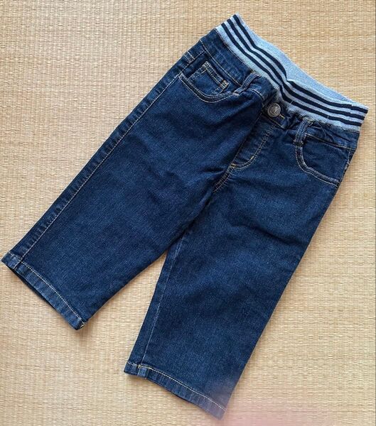 【美品】しまむら 130 ハーフパンツ ズボン 短パン 半ズボン キッズ ショートパンツ デニムハーフパンツ デニムパンツ