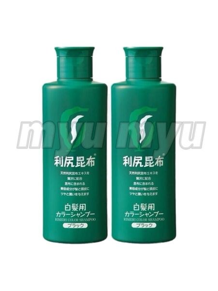 Sastty 白髪用 利尻カラーシャンプー ブラック 200ml 2点セット