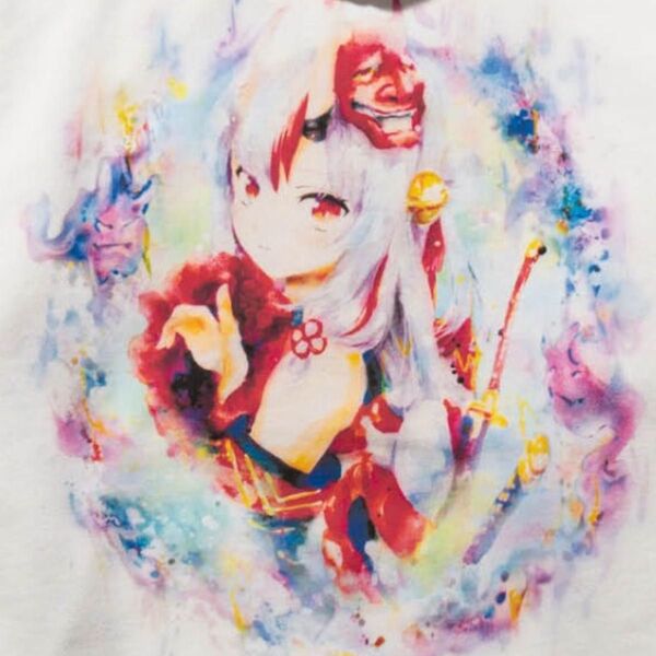 新品未開封 グラムglamb ホロライブ コラボパーカー 百鬼あやめ 水彩画