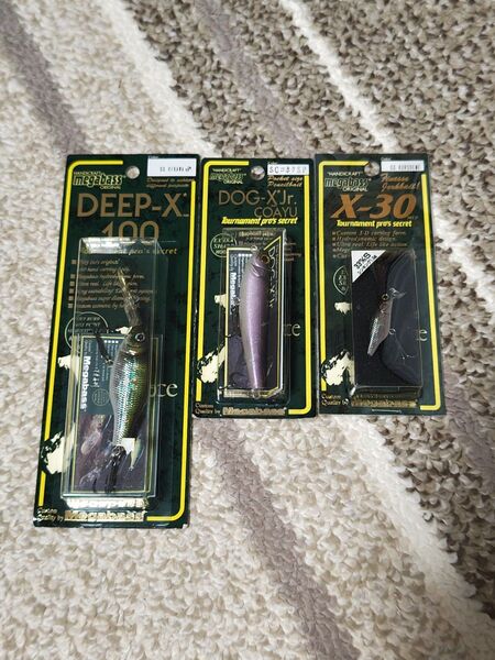 メガバス ルアー DEEP-X100、DOG-X Jr.COAYU、X-30 未開封 megabass