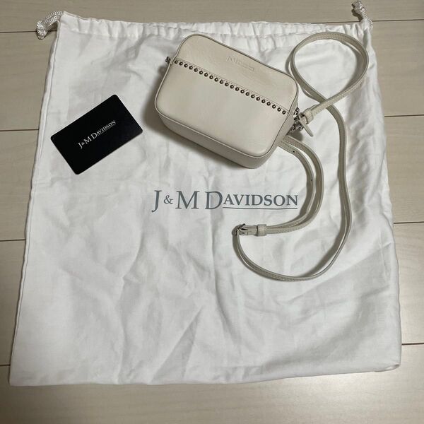 J&M DAVIDSON ショルダーバッグ スタッズ アイボリー