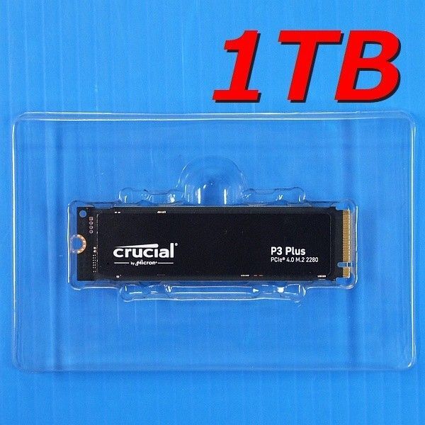 【SSD 1TB】Crucial P3 Plus 1TB バルク M.2 PEIe4.0 TLC CT1000P3PSSD8