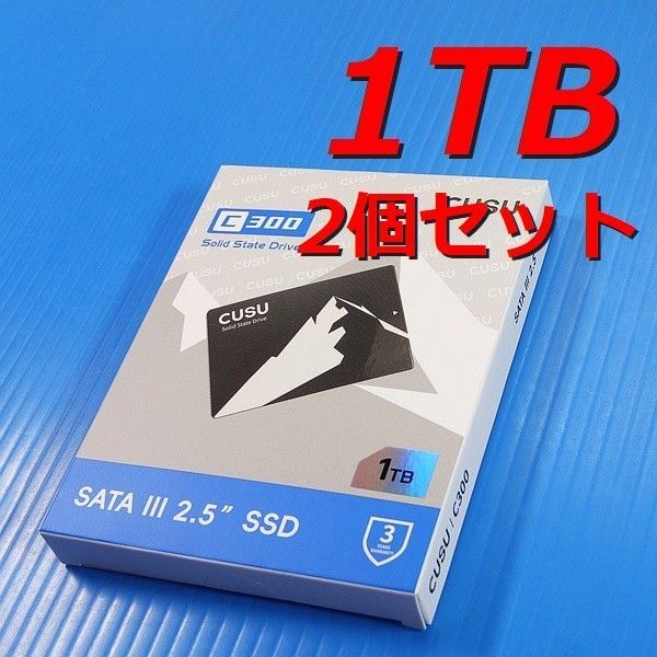 【SSD 1TB 2個セット】CUSU C300 2.5インチ SATA