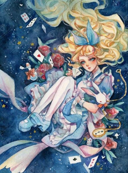 ダイヤモンドアートクラブ Down the Rabbit Hole ウサギの穴に落ちる モラレス