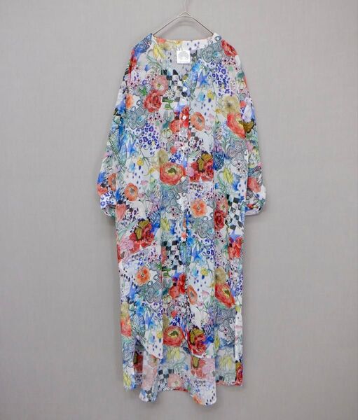 2柄展開シフォンワンピース