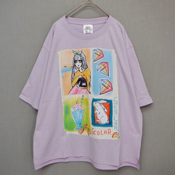 女の子のすきなもの柄Tシャツ