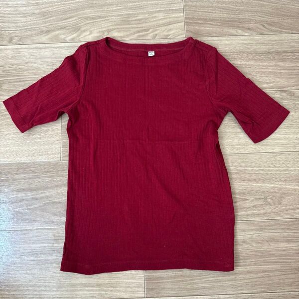 半袖 M トップス Tシャツ カットソー 半袖Tシャツ サマーニット レッド系