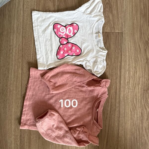 Tシャツ 女の子 半袖Tシャツ キッズ 子供服 セット トップス セット売り ピンク系 長袖Tシャツ 早い者勝ち★ 90㎝