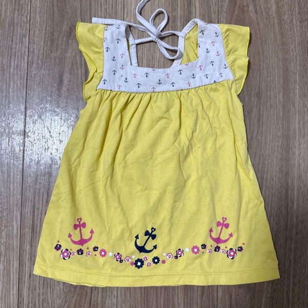 ワンピース キッズ 子供服 ノースリーブ 半袖ワンピース 半袖 リボン 女の子 早い者勝ち★