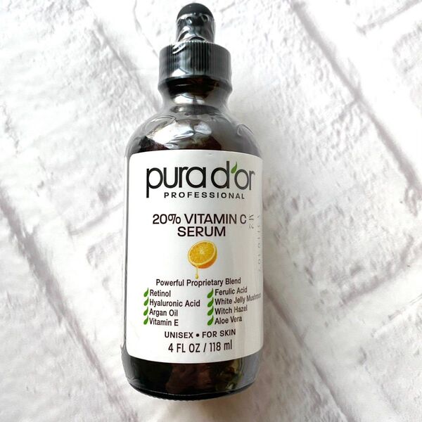 ピュラドール プロフェッショナル ビタミンC 20%セラム Pura D'or レチノール ヒアルロン酸 美容液