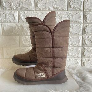 North Faceノースフェイス ブラウン キルティングブーツ 22cm