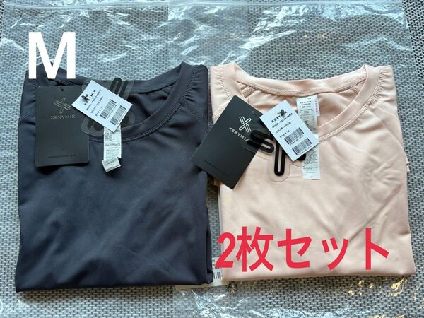 ★未使用★2枚セット★XEXYMIX ゼクシィミックス アイスフェザー スリムフィット 半袖 ラグラン袖 Tシャツ Mサイズ