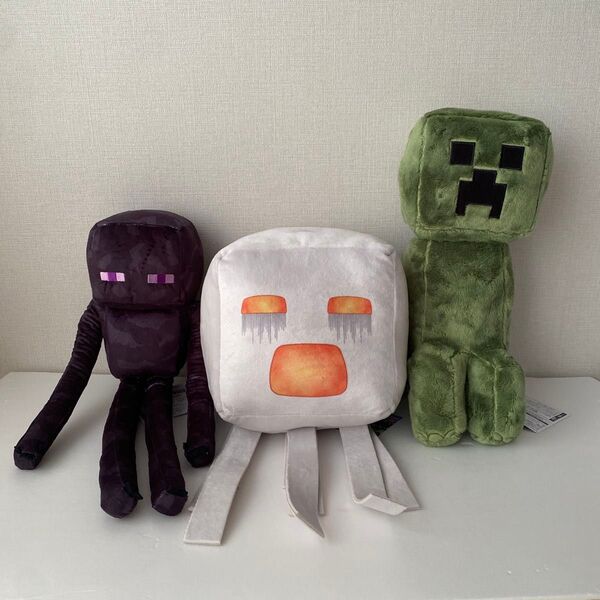 【新品未使用】Minecraft マインクラフトぬいぐるみセット(エンダーマン、クラゲ、クリーパー)
