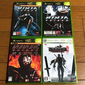 XBOX & xbox360 ニンジャガイデン 4本 セット 1. 2. ブラック NINJA GAIDEN black