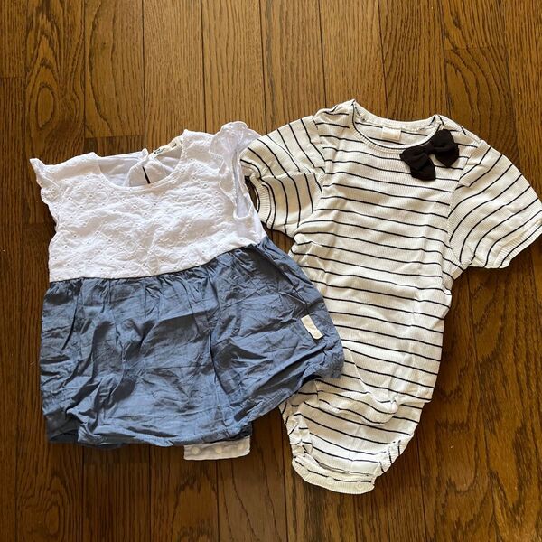 ベビー服 半袖 ロンパース 80サイズ 女の子 バースデイ