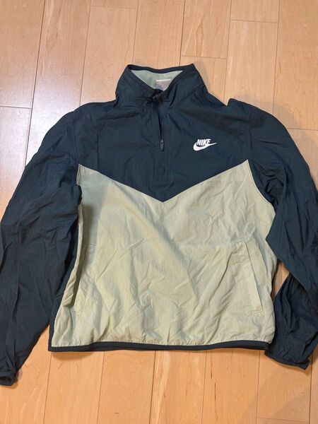 NIKE キッズ ウィンドブレーカー 160 ナイロン スポーツウェア 緑 ナイキ
