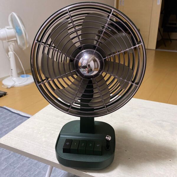 mlabs USB充電式レトロ卓上ミニファン 扇風機