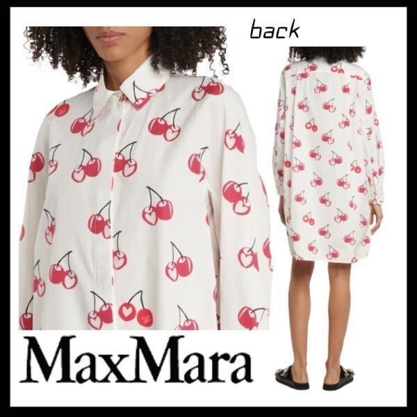 MAX MARA マックスマーラ ★プリントシャツミニドレス