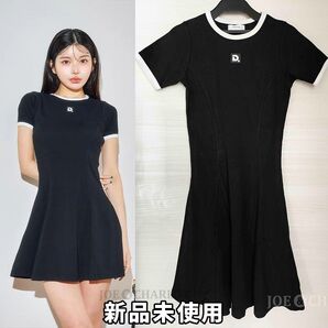 ダーリッチ darich カットフレアミニワンピース BLK FL